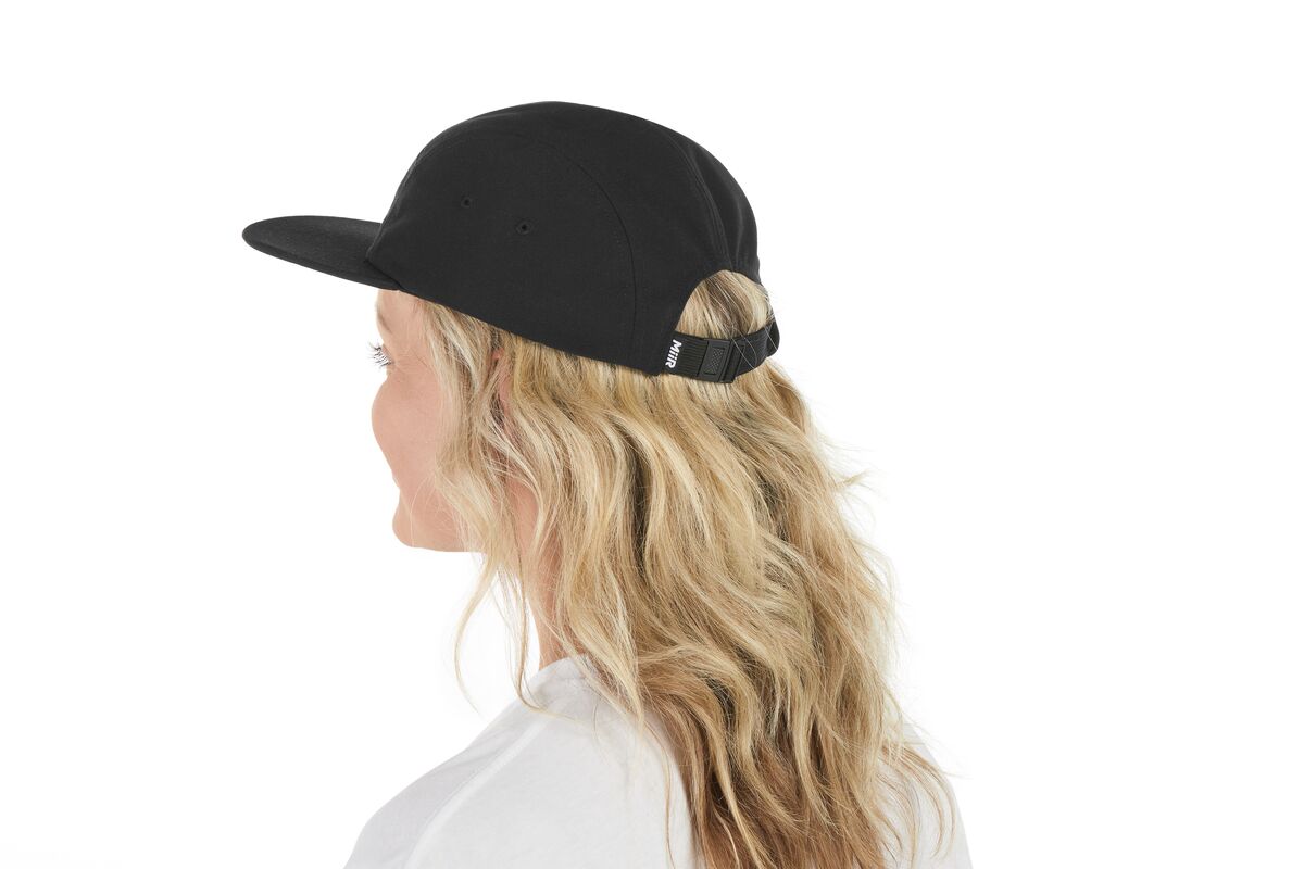 recycled-poly-flat-brim-5-panel-hat-o9 WebPDP-HAT003002_Recycled_Poly_Flat_Brim_5Panel_Hat_Black_Studio_Harper_Studios_0723_Side_2__HAT003002OS.jpg