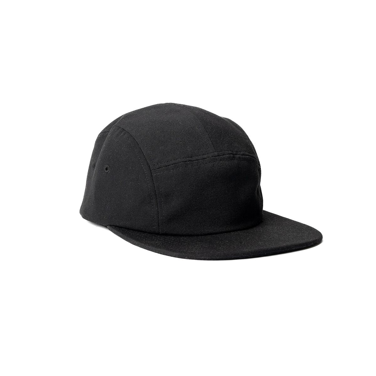 recycled-poly-flat-brim-5-panel-hat-o9 Web_PDP-FlatBrim5PanelHat_Studio_Front_Black.jpg